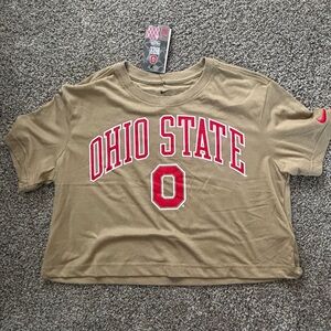 Nike Ohio State Women's Dri Fit Crop Top Tee